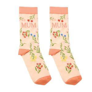 Pink: Women's Cotton Socks - Mum