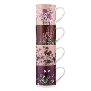 Secret Garden Stackable Mug Set/4 - Pink