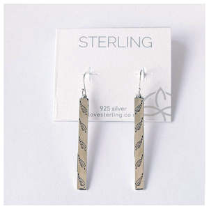 Sterling: Aotearoa Fern Engraved Earrings