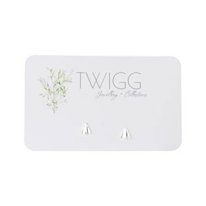 Paper Plane Silver Stud Earrings