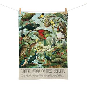 NZ Native Birds Tea Towel