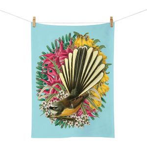 100 New Zealand: Botanical Fantail Tea Towel
