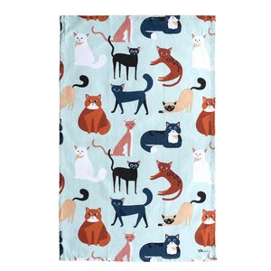 Cats: Colourful Cats Tea Towel