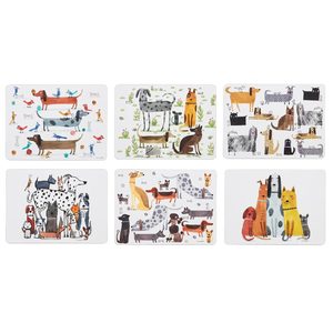 Canine Capers Puppers Placemat Set/6
