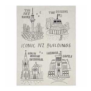 Linens More: Iconic NZ Buildings Tea Towel