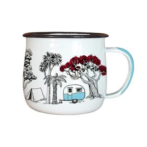 Outdoor Bbq Gifts: NZ Camping Enamel Mug
