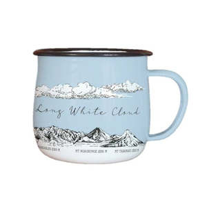 NZ Mountains Enamel Mug
