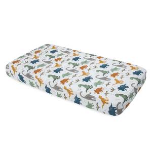 Dinosaurs: Cotton Muslin Fitted Cot Sheet – Dino Friends