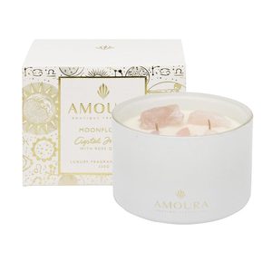 Candles Bogo: Crystal Infused Fragrant Candle - Moonflower