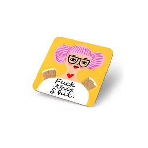 Gifts Under 25: Grumpy Angel Coaster - Fuck This Shit
