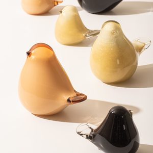 Glass Fat Bird Statue