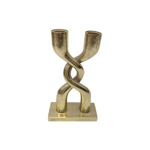 Jumble Sale: Twisted Candle Holder - Light Gold (22.5cm)