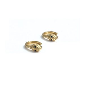 Snake Huggie Earrings - Gold