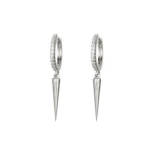 Zenith Silver Hoop Earrings
