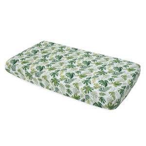 Cotton Muslin Fitted Cot Sheet – Tropical Leaf