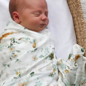 Baby Swaddles Wraps: Organic Cotton Muslin Wrap - Spring Melody