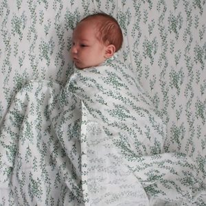 Baby Swaddles Wraps: Organic Cotton Muslin Wrap - String Of Pearls