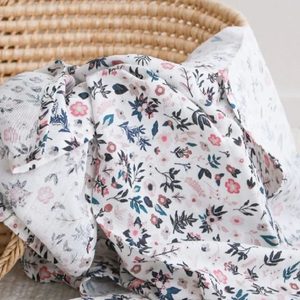 Organic Cotton Muslin Wrap - Petite Clementine