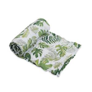 Baby Swaddles Wraps: Cotton Muslin Swaddle – Tropical Leaf