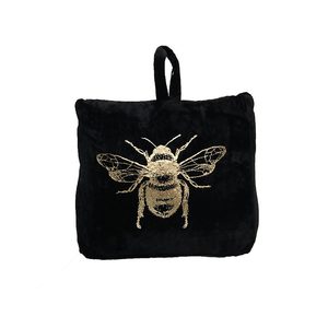 Black Velvet Bee Door Stop