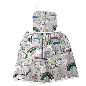 Retro Cotton Kids Apron – Cats & Rainbows
