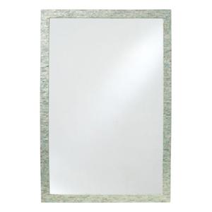 Shells: Rectangle Mosaic Soft Blue Shell Mirror (91cm)