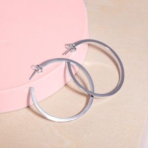 Roundabouts Hoop Earrings - Silver