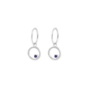 Republic Road: Free To Roam Sleeper Earrings - Silver / Sapphire