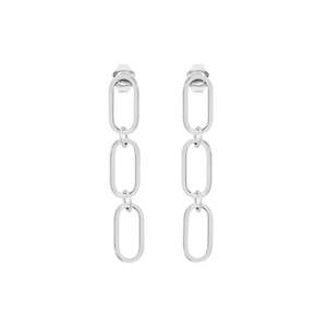 Republic Road: Revival Chain Link Earrings - Silver