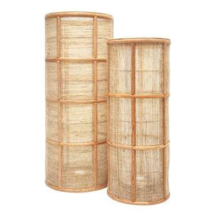 Rattan Seagrass Bamboo: Organik Lantern Set/2