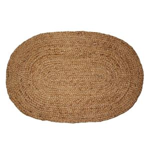 Jute Braided Oval Doormat - Brown