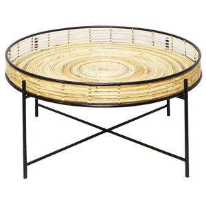 Rattan & Metal Side Table (60cm)