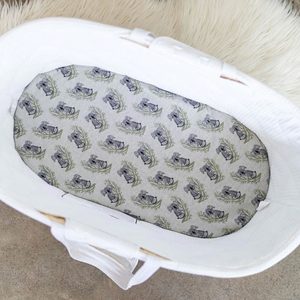 Di Lusso Living: Clancy Koala Fitted Bassinet Sheet Set (2pc)