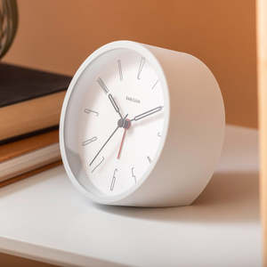 Alarm Clocks: Belle Alarm Clock - White