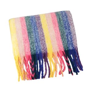 Womens Scarves Snoods: Scala Rainbow Stripe Scarf