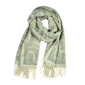 Womens Scarves Snoods: Perfect Pets Cat Scarf - Mint