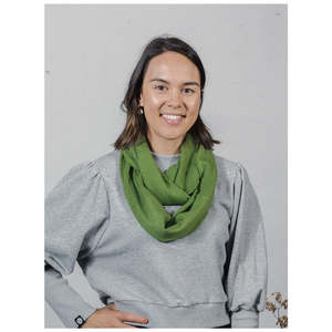 Womens Scarves Snoods: Stella Infinity Scarf - Peagreen