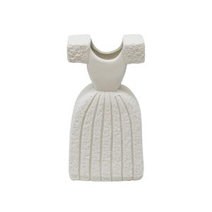Ceramic Dress Vase - White (24.5cm)