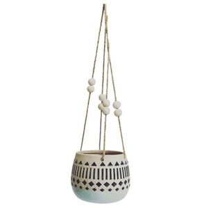 Planters: Kyra Hanging Planter - Navy
