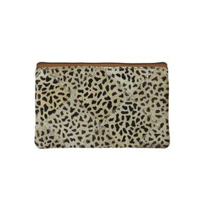 Leather Bag: Leather Leopard Pouch Bag