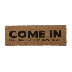 Doormats: Come In Wine Doormat - Natural/Black