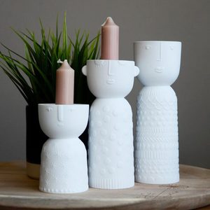 Porcelain Candle Holder - Large Lucia