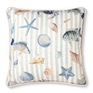 Reef Blue Stripe Cushion Cover (50cm)