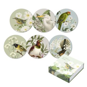 Glorious Green: Birds & Botanicals Of NZ Coaster Set/6