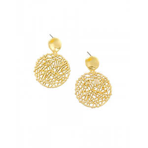 Gold Bird Nest Earrings