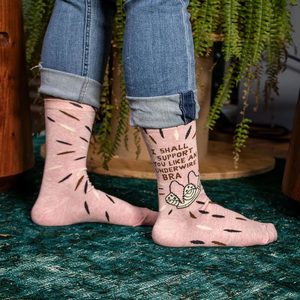 Pink: Women's Socks - Underwire Bra