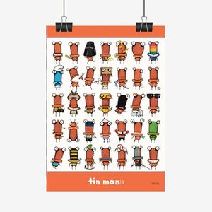 Cotton Tea Towel - Tin Mania