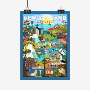 Gifts Under 25: Cotton Tea Towel - NZ Travel Destinations