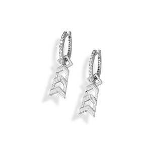 Lindi Kingi: Embellished Formation Sleeper Earrings - Silver