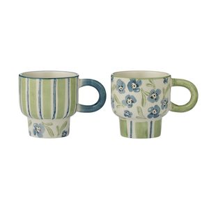 Glorious Green: Olga Floral Mug Set/2